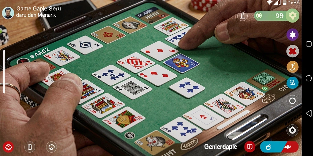 Screenshot gameplay Gaple AA62 yang seru dan interaktif.