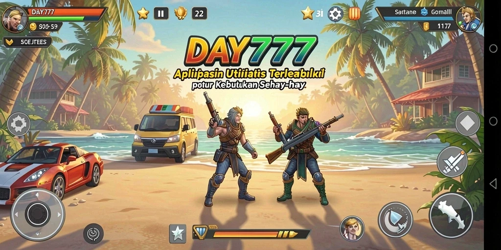 Tampilan utama DAY777 yang menampilkan antarmuka aplikasi Utility.