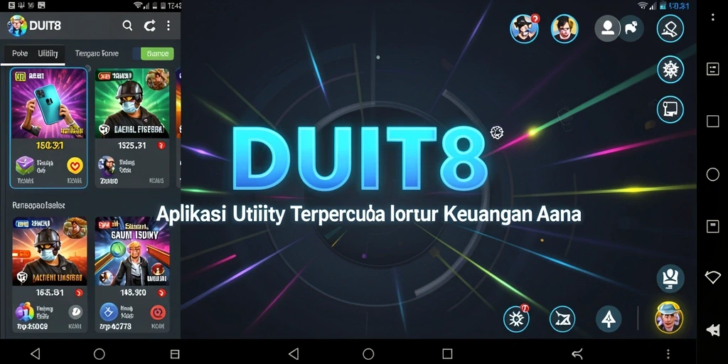 Tampilan antarmuka pengguna DUIT8 yang sederhana dan efisien.