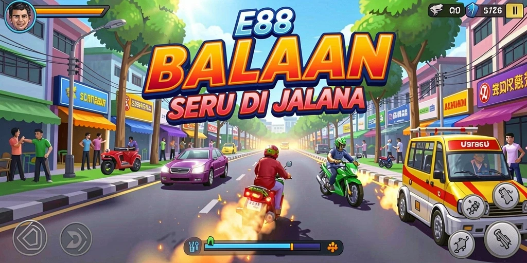 Gameplay balapan seru dengan grafis luar biasa di E88.