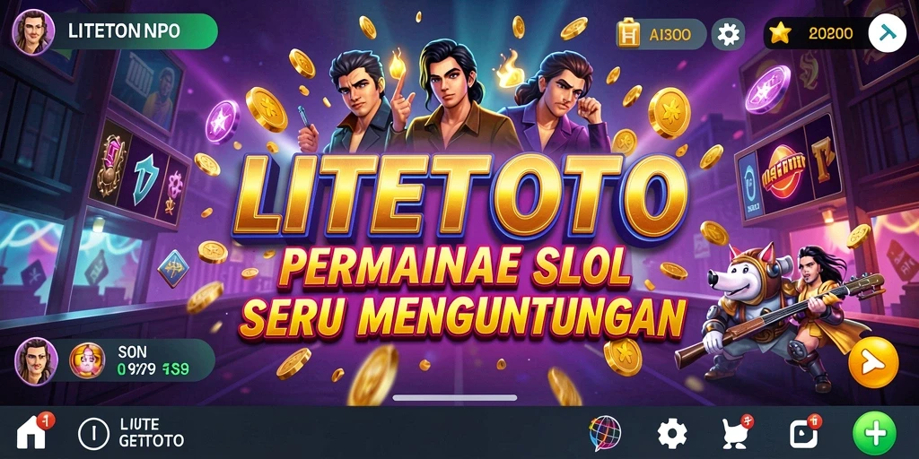 Tampilan gameplay LITETOTO yang penuh warna dan menarik.