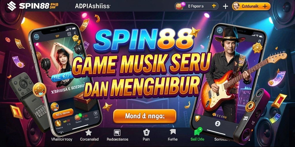 Screenshot gameplay SPIN88 yang menunjukkan interaksi musik yang seru.