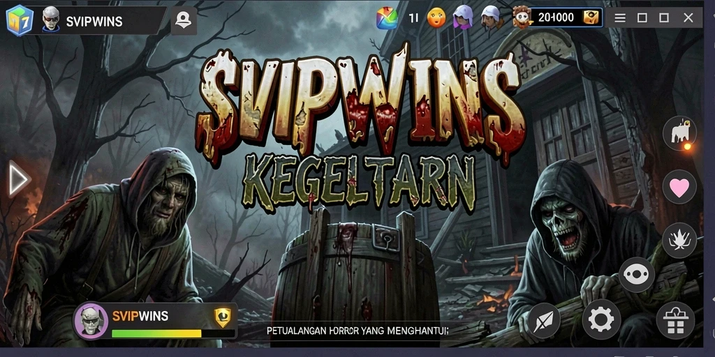 Tampilan gameplay <strong>SVIPWINS</strong> yang penuh ketegangan dan kegelapan.