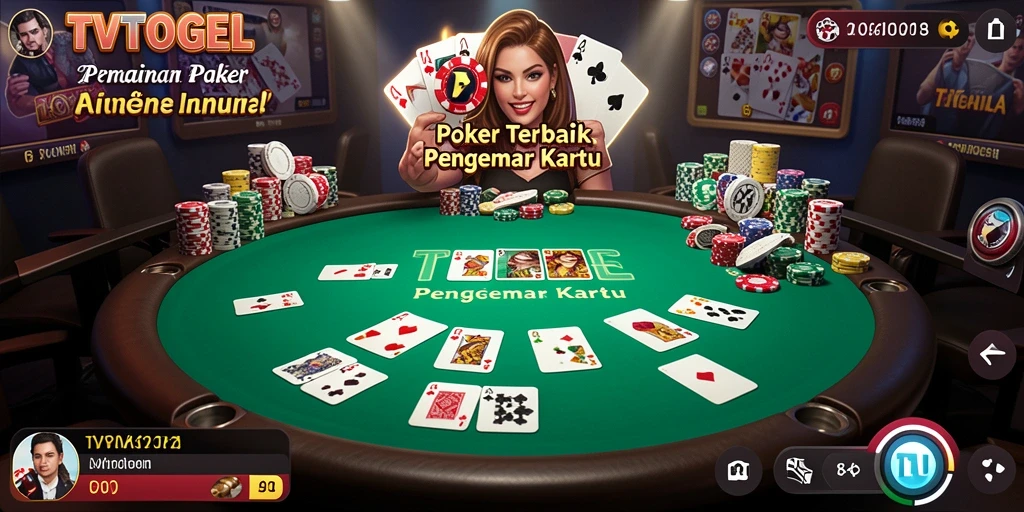 Tampilan utama TVTOGEL menampilkan gameplay Poker yang seru dan interaktif.